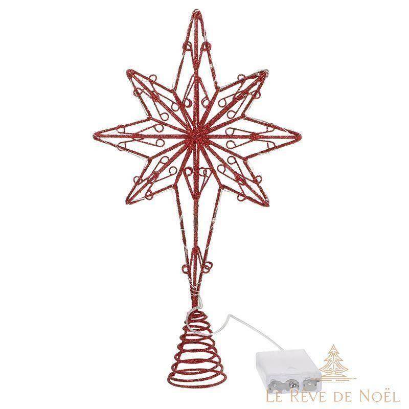 Cimier de sapin de Noël lumineuse : Etoile